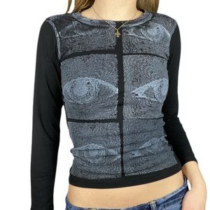Y2K Eye Long Sleeve Top
